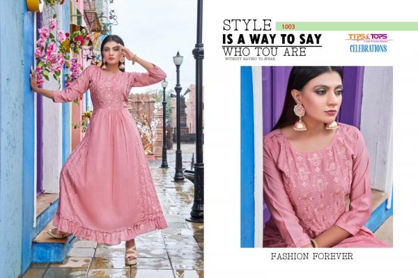 Tips Tops Celebrations Viscose Fancy Designer Kurti Collection